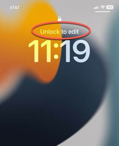 Unlock iPhone to Add Widgets
