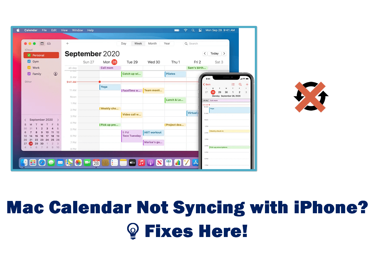 Mac Calendar Not Syncing with iPhone? Fixes Here! EaseUS