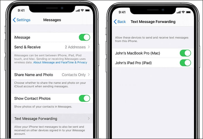 Transférer les messages iPhone vers Mac
