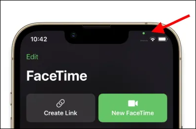 ponto verde no iphone