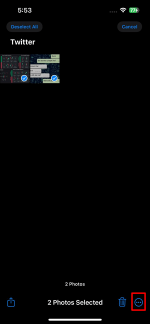 tap on three dots icon