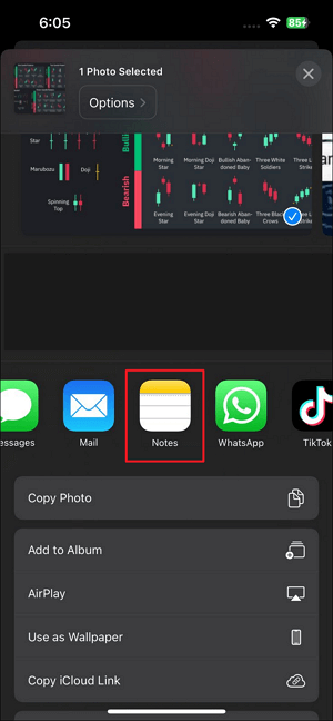 proceed with the notes app