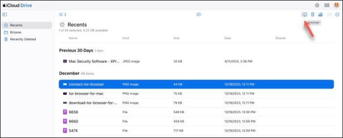 how to download files from iCloud to PC