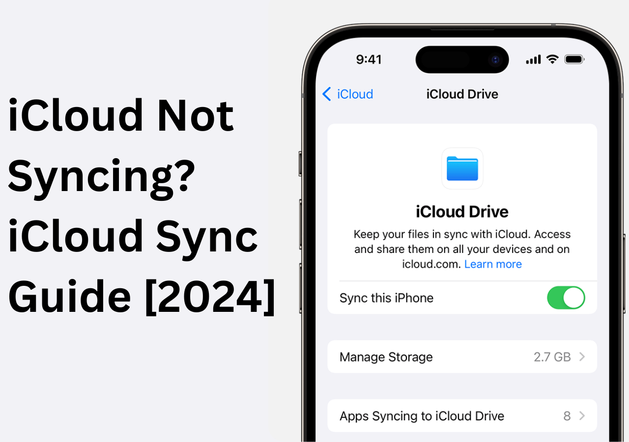 iCloud Not Syncing? iCloud Sync Guide [2024 Newest]