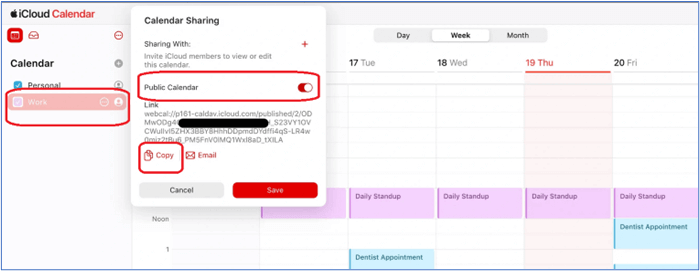 icloud öffentlicher Kalender