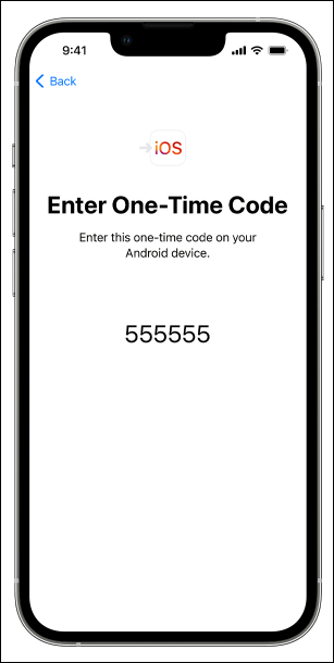 enter one-time code