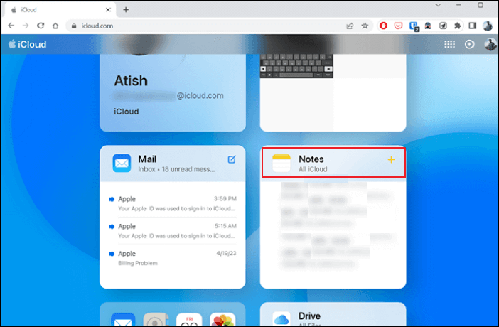 notes icloud for windows app