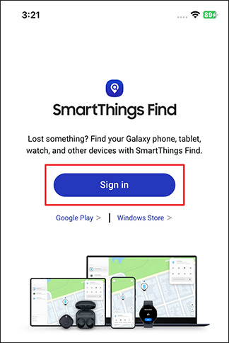 drücken Sie die Anmeldetaste