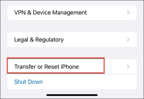 Reset iPhone