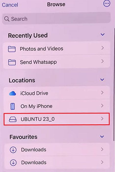 salvare le foto su un'unità flash