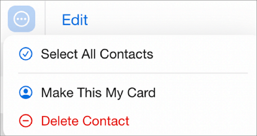 select all contacts from icloud