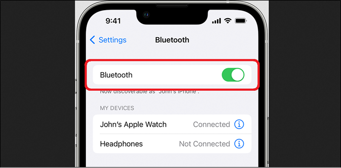 Toggle Bluetooth
