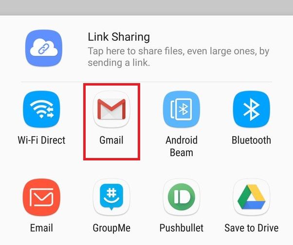 partager des SMS par e-mail