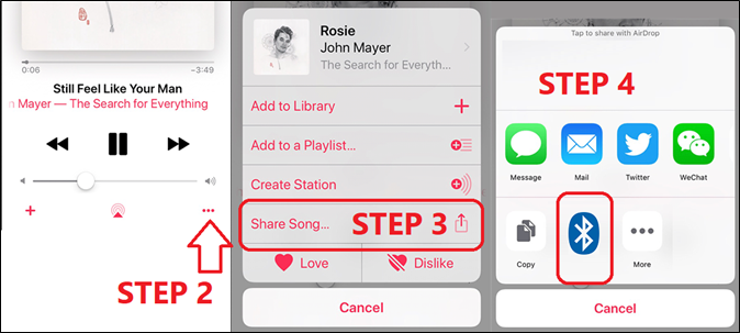 Select the Bluetooth icon