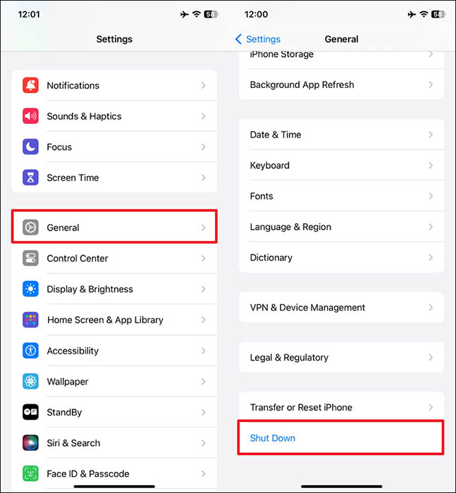 Appuyez sur Arrêter