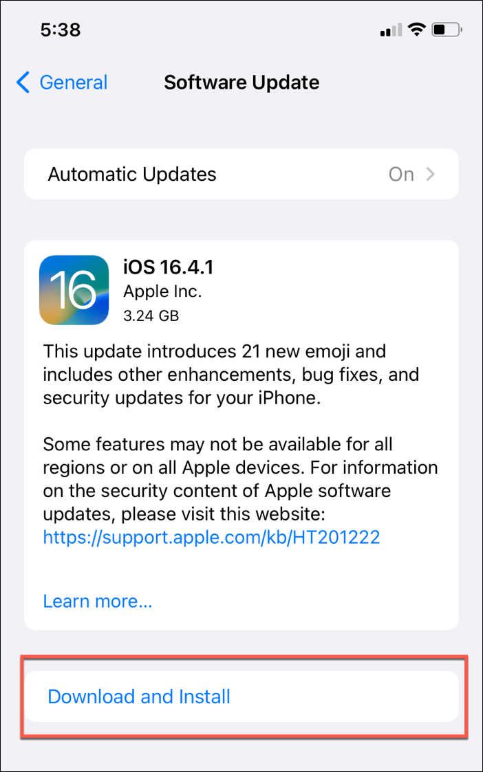 Update Software on iPhone