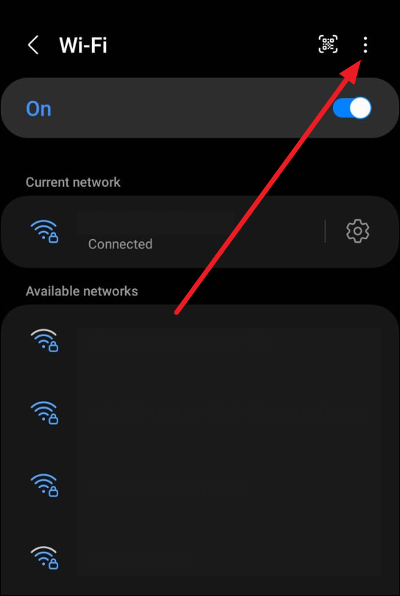 tap on three dots menu