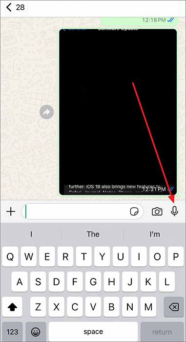 appuyez sur l'icône du microphone