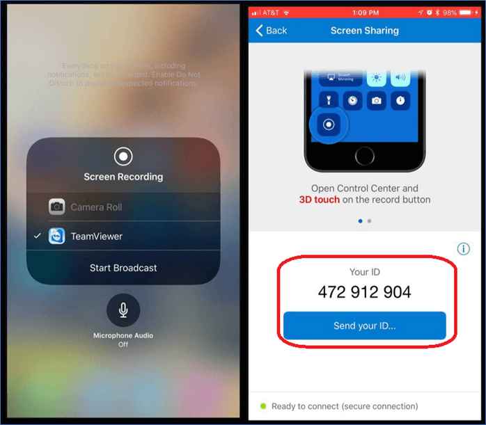 teamviewer Bildschirmfreigabe