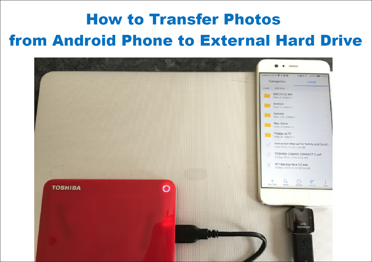 How Do I Transfer Files from Android Phone to External Hard Drive  