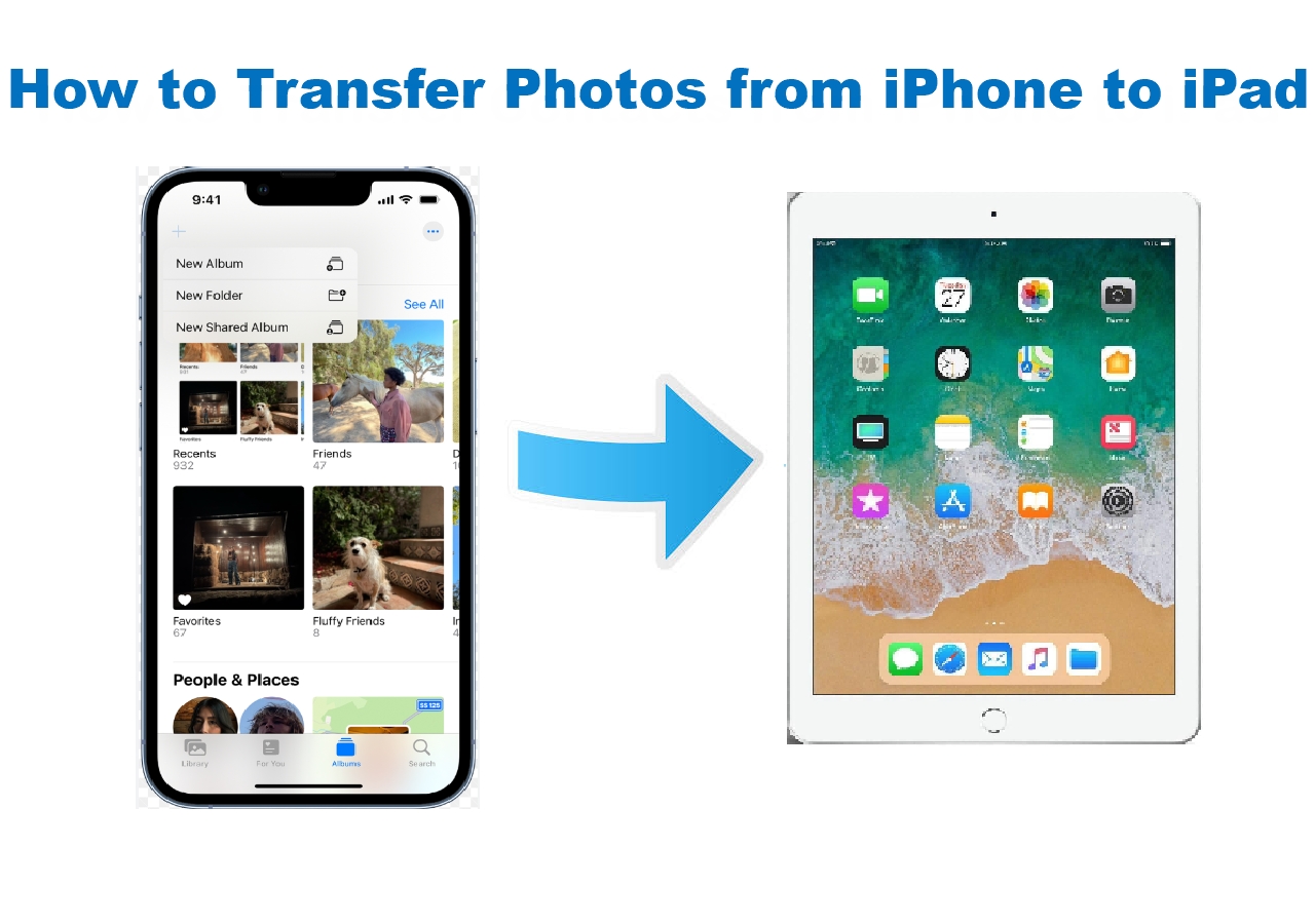 How to connect an iPhone to an iPad to share photos & videos