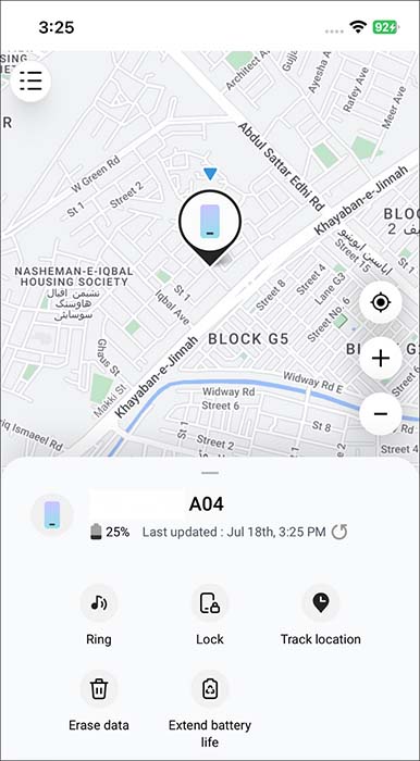 Standort über Samsung Find My verfolgen