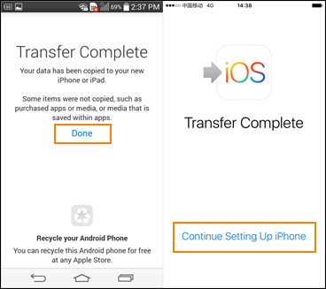 complete setting up your iphone