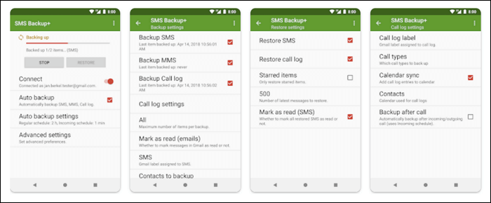 sms backup+ app