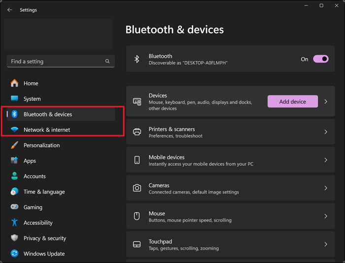 turn on bluetooth and wifi pc