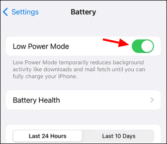 disable Low Power Mode