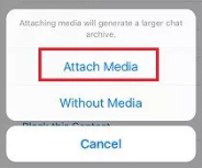 attach media will generate a larger message