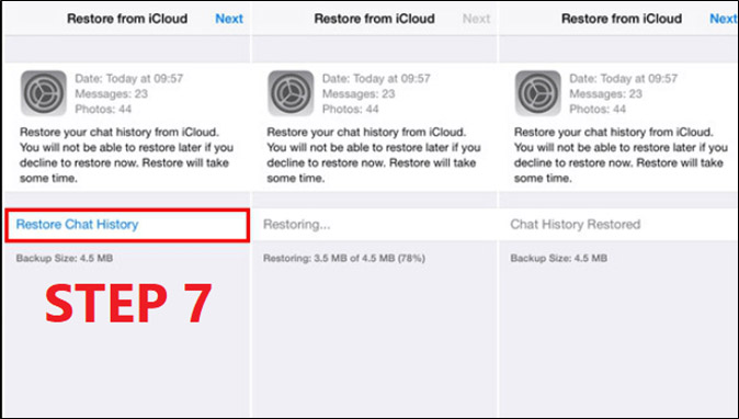 Restore from iCloud 