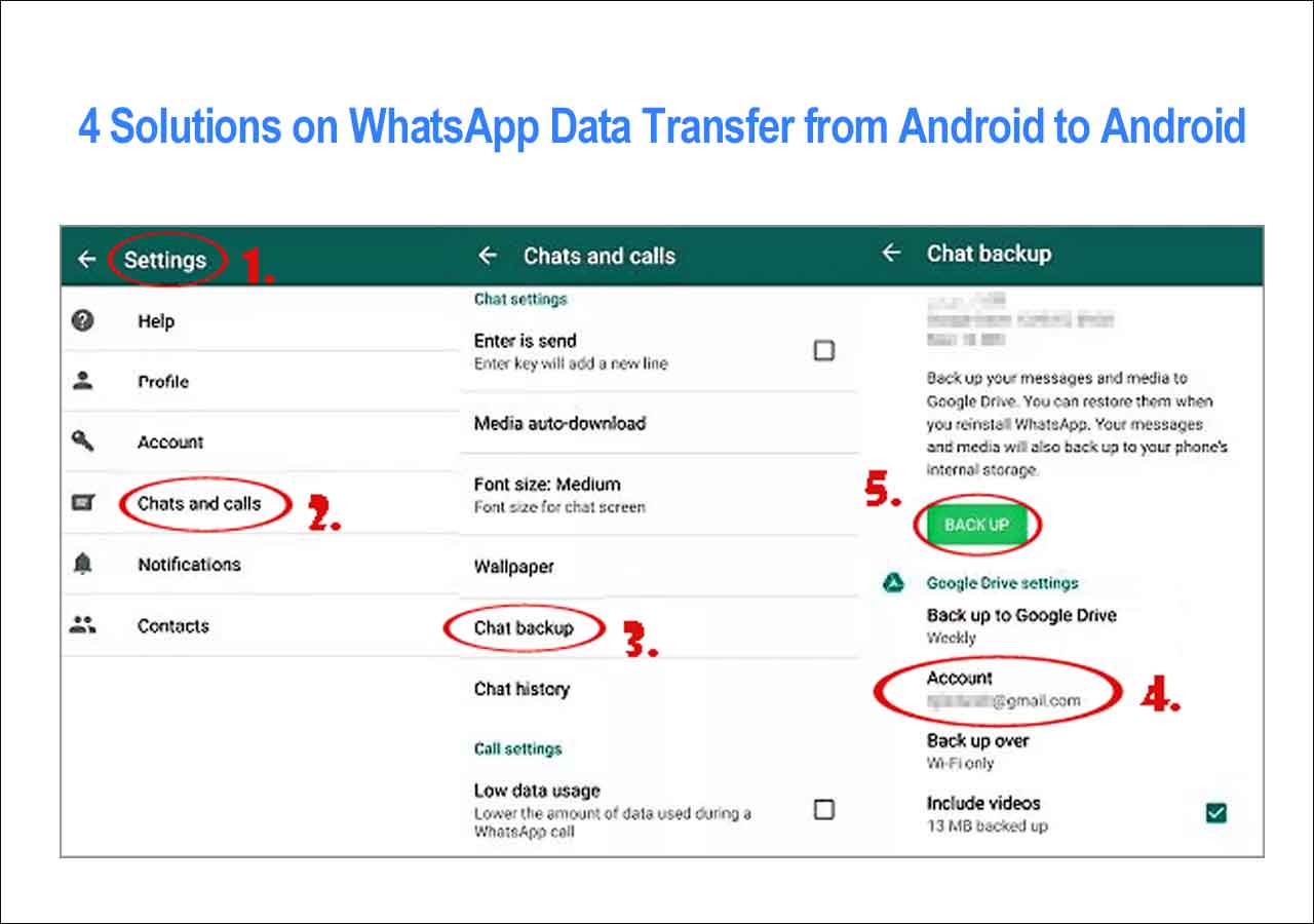 how to transfer whatsapp data from old android to new android