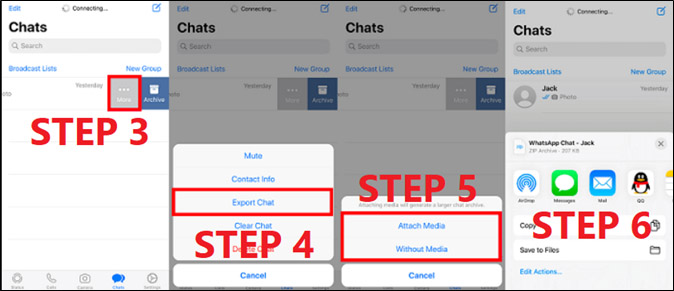 mail yourself the chat