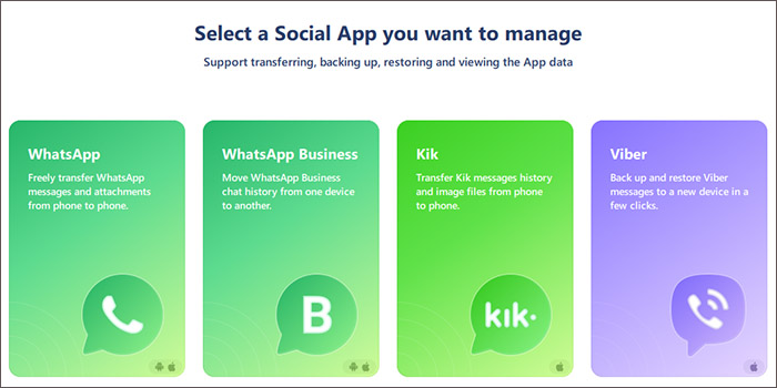 EaseUS ChatTrans Home Screen