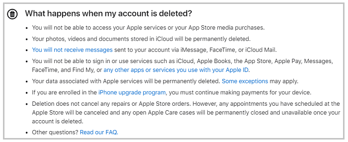 Perdita di dati dopo la rimozione dell'account iCloud