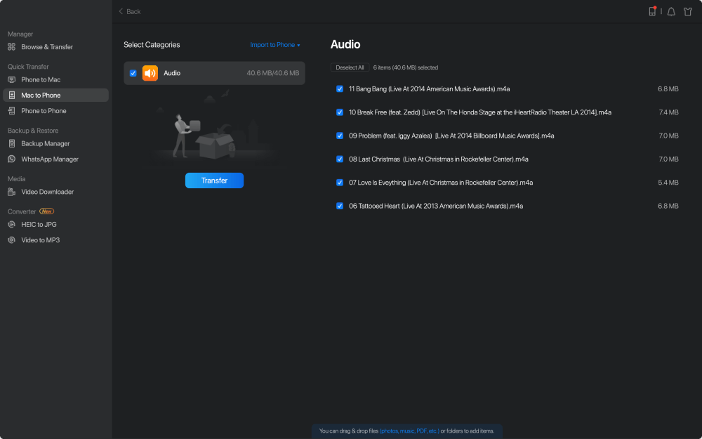 Mac檔案轉傳iPhone - 步驟3