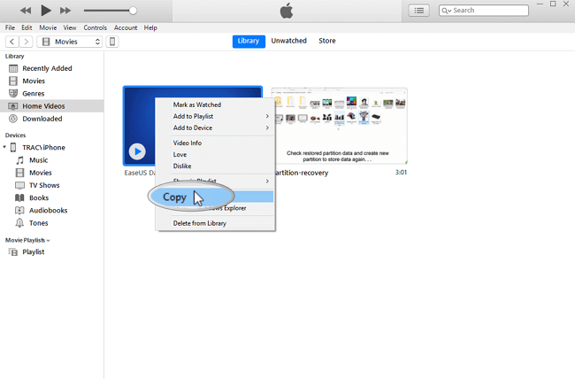 iTunes資料傳輸 - 步驟3